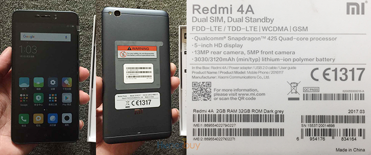 Redmi Note 4x Imei